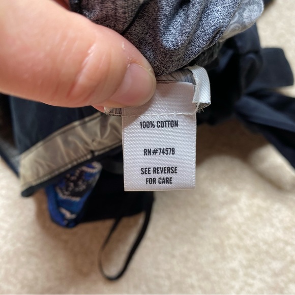 5/$25! Caché black and blue bow tube top size small - Picture 4 of 5